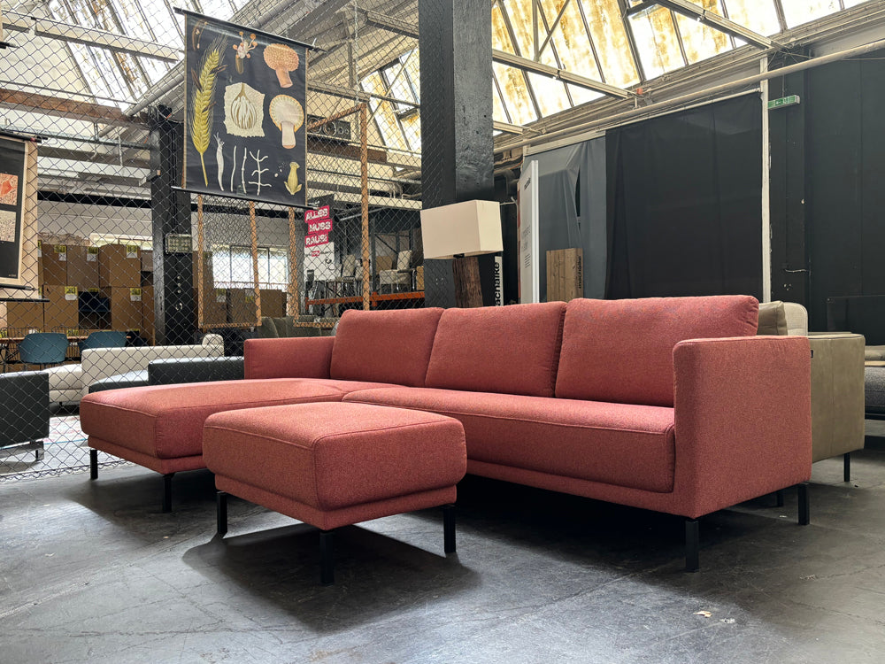 Hülsta Sofa - Sofa - hülsta - Stoff rosa - sofort verfügbar