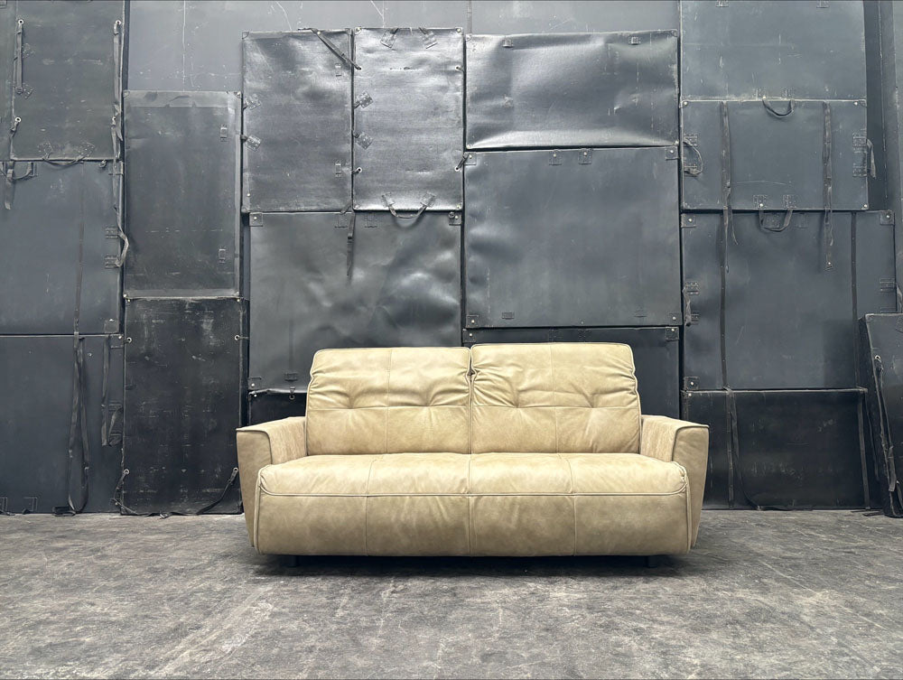Hülsta Sofa - Sofa - Prototyp - Leder grün - sofort verfügbar