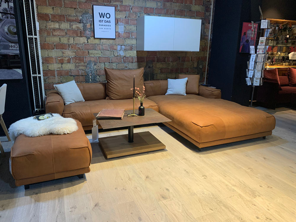 freistil - Sofa - freistil 136 - Leder cognac - konfigurierbar