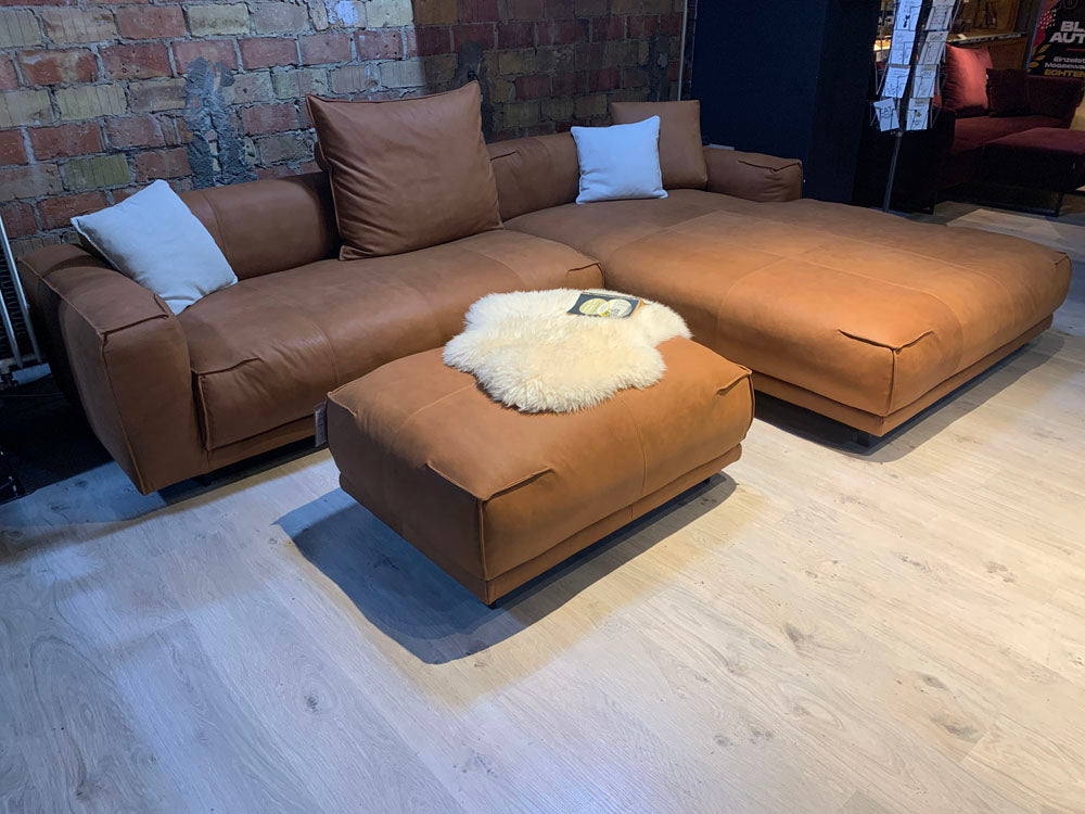 freistil - Sofa - freistil 136 - Leder cognac - konfigurierbar