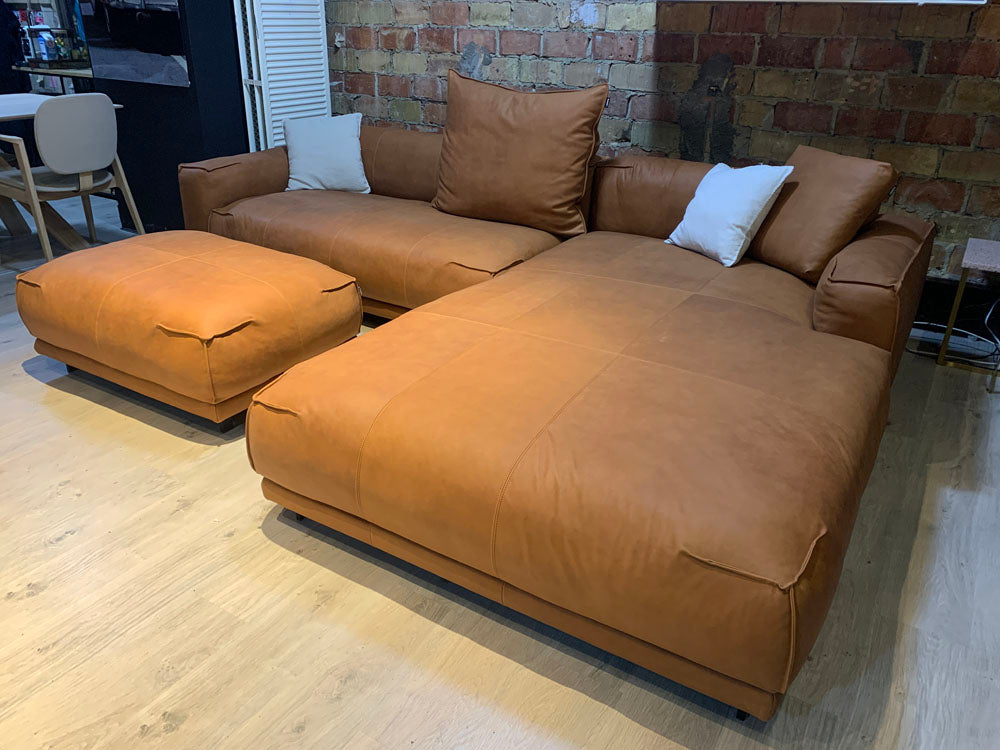 freistil - Sofa - freistil 136 - Leder cognac - konfigurierbar