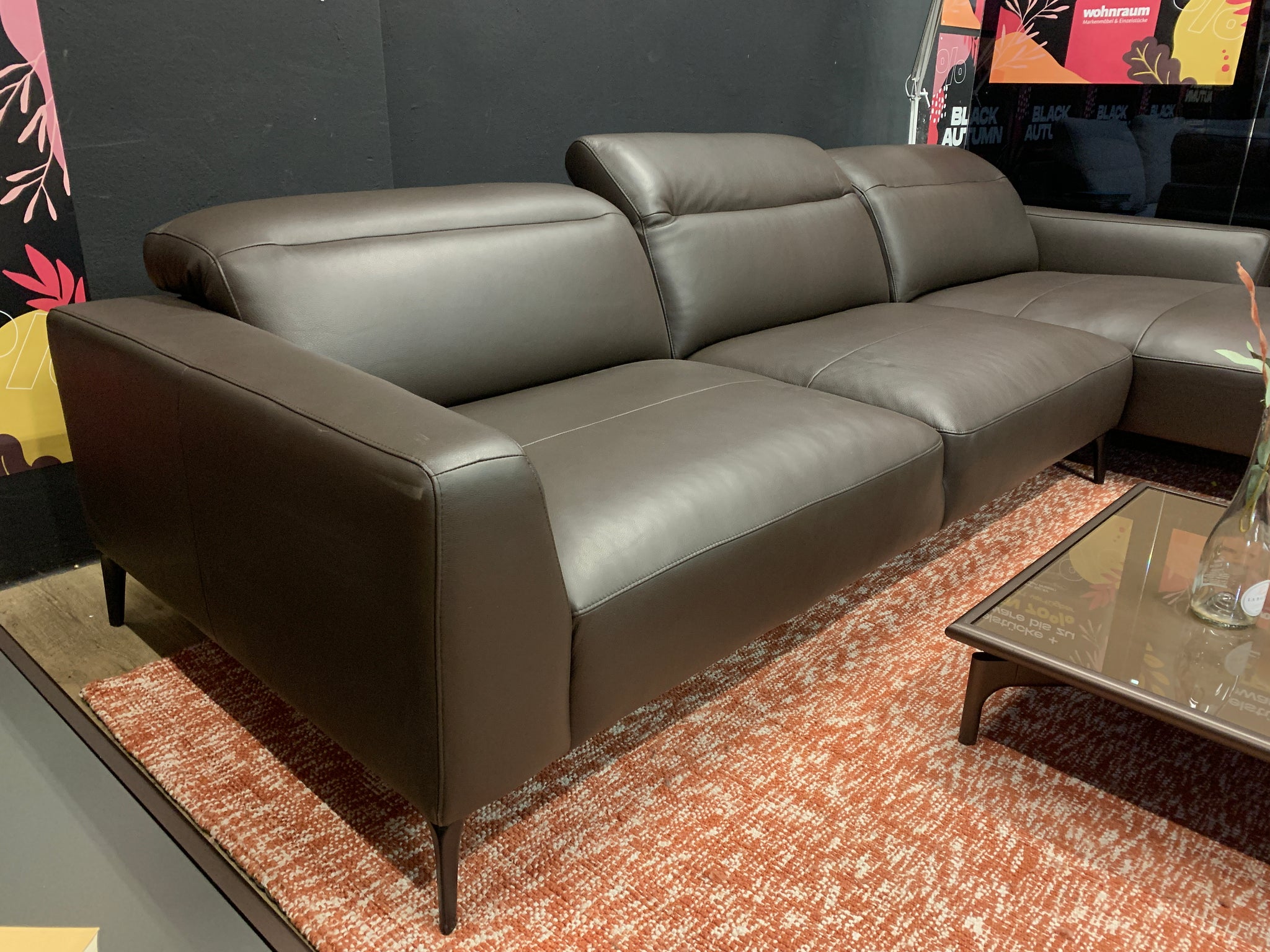 Flexlux - Sofa - Salino -Leder Braun - Sofort verfügbar