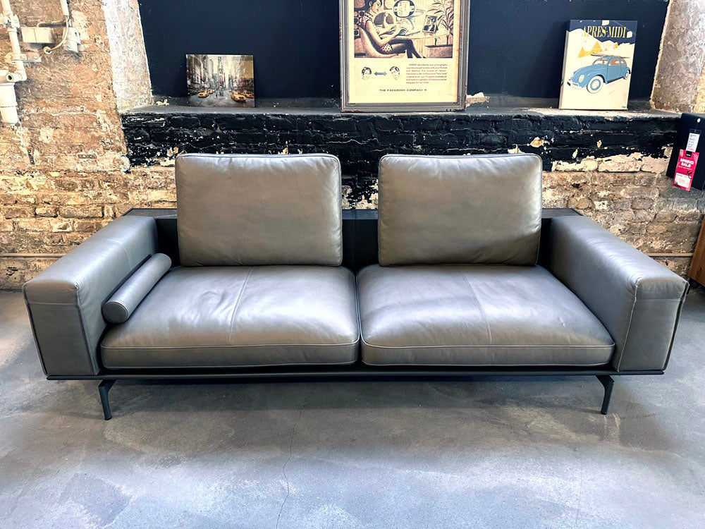 Rolf Benz - Sofa - RB 535 LIV - Leder grau - sofort verfügbar