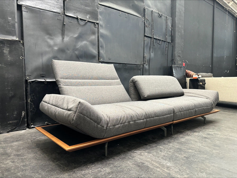 Hülsta Sofa - Sofa - hs.420 - Stoff grau - sofort verfügbar