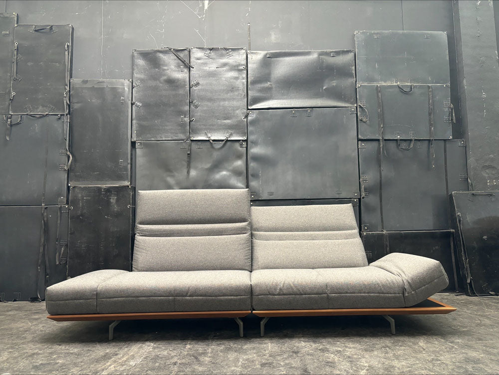 Hülsta Sofa - Sofa - hs.420 - Stoff grau - sofort verfügbar
