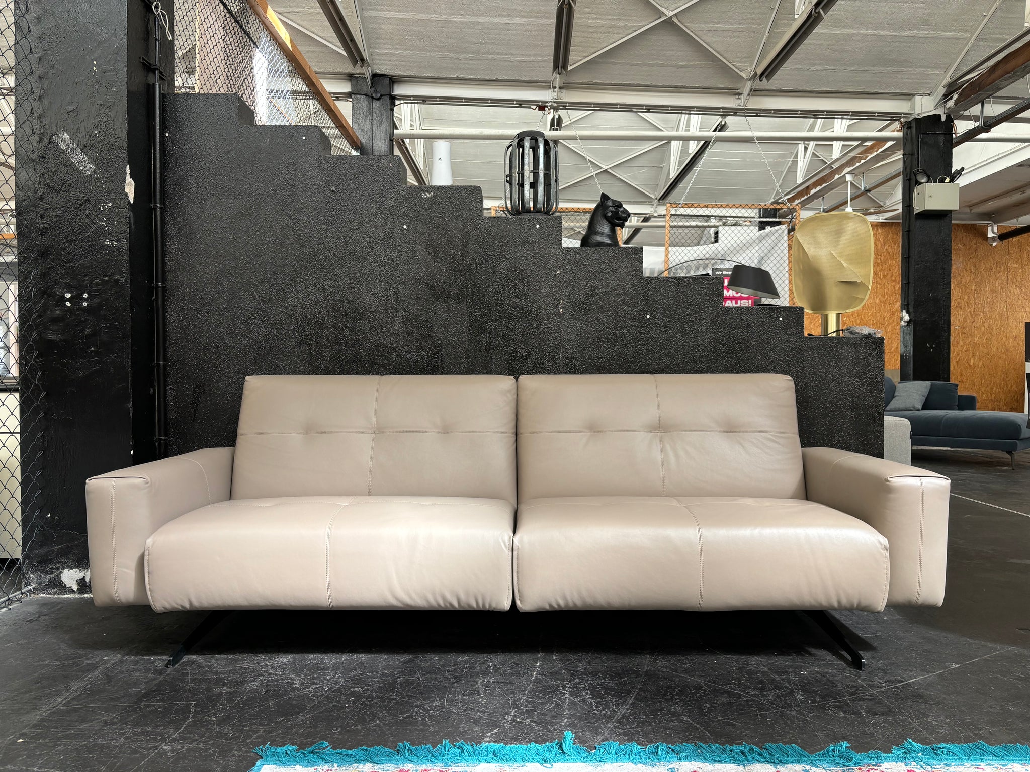 Rolf Benz - Sofa - RB 50 - Leder beige - sofort verfügbar