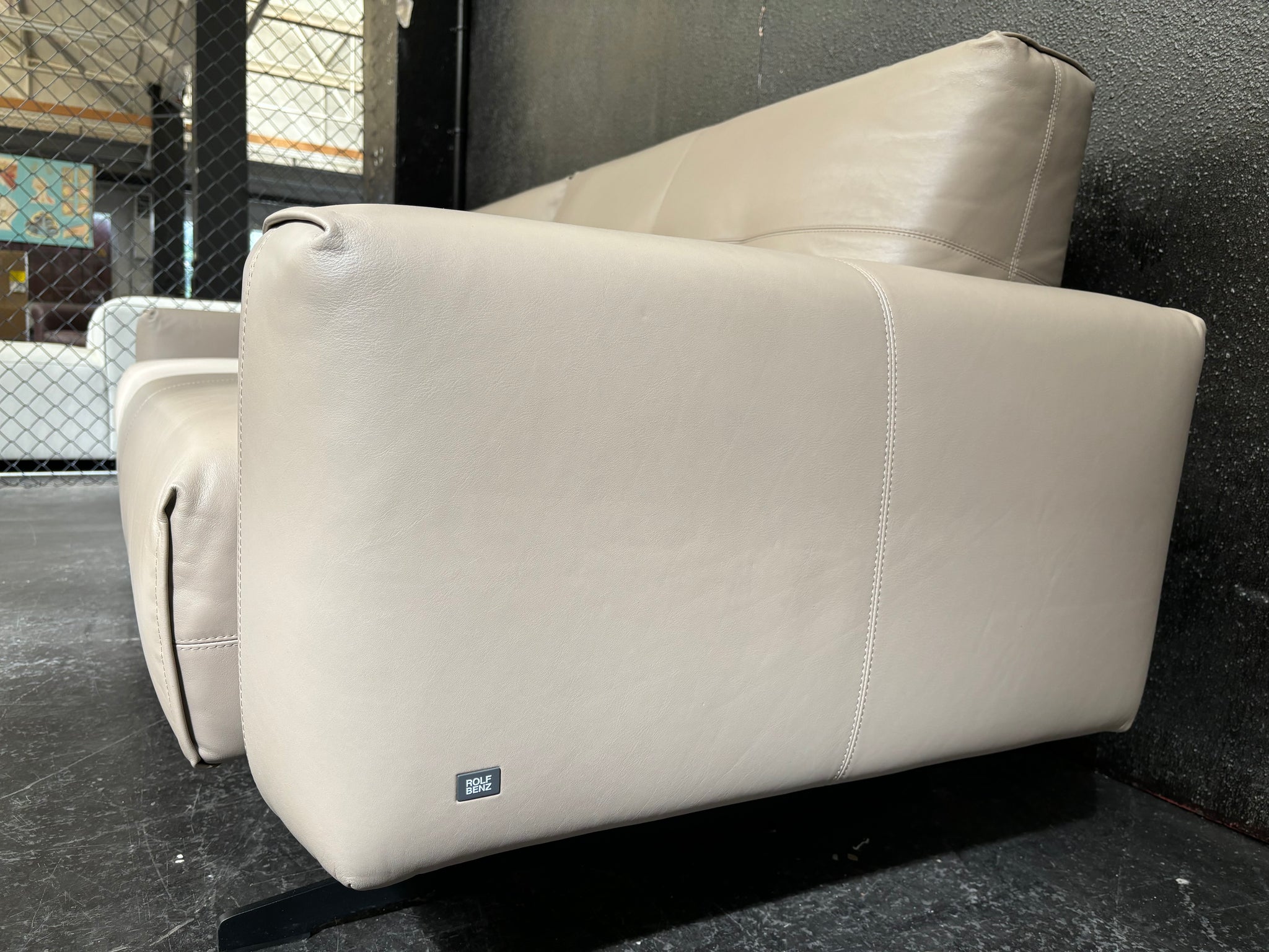 Rolf Benz - Sofa - RB 50 - Leder beige - sofort verfügbar